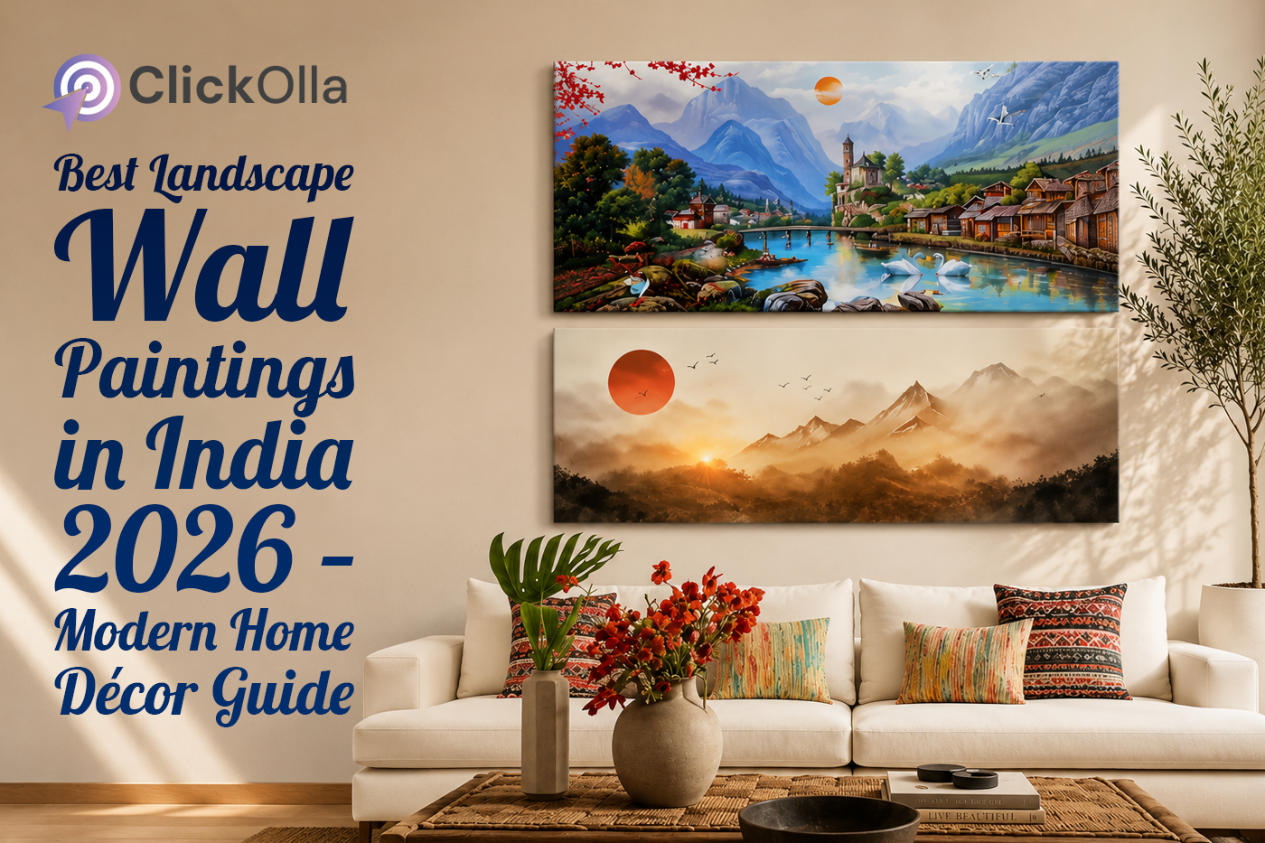 Best Landscape Wall Paintings in India 2026 – Modern Home Décor Guide