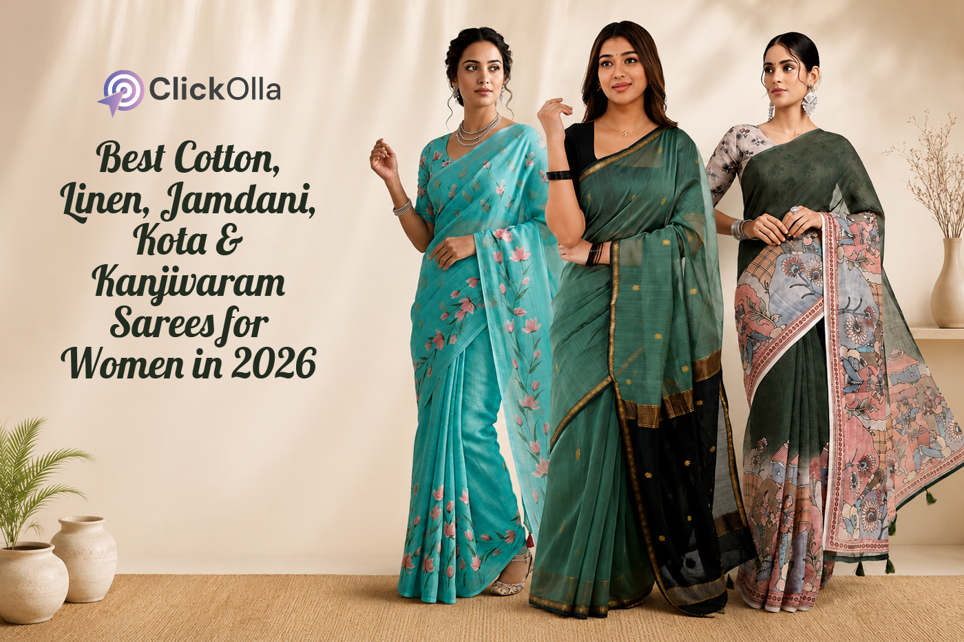 Best Cotton, Linen, Jamdani, Kota & Kanjivaram Sarees for Women in 2026