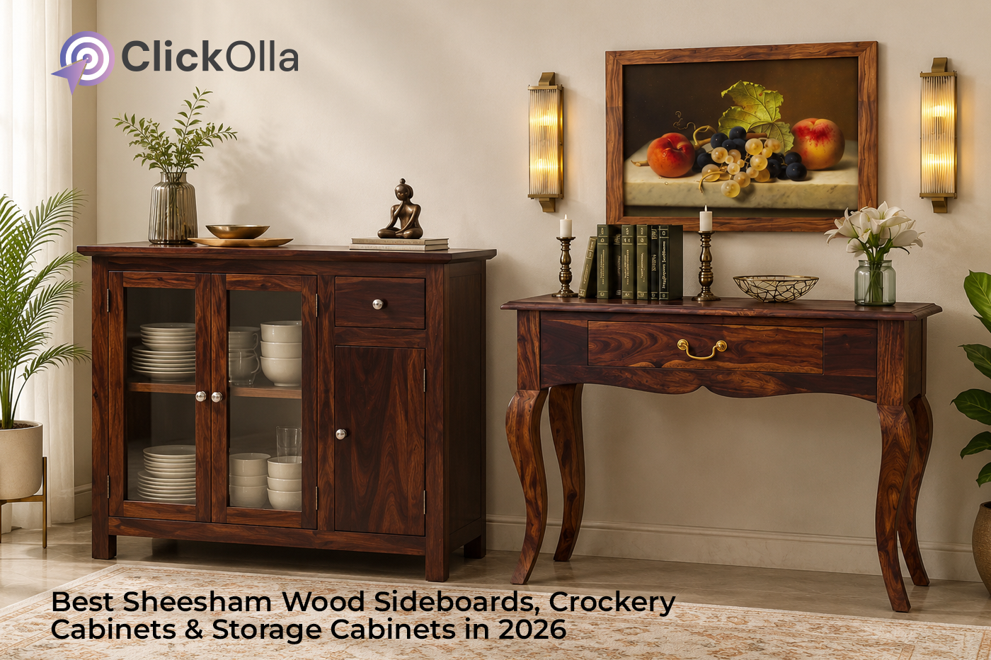 Best Sheesham Wood Sideboards, Crockery Cabinets & Storage Cabinets in 2026
