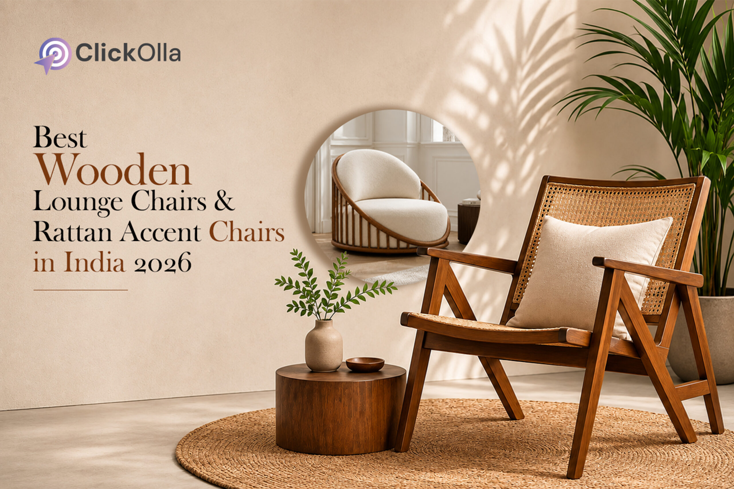 Best Wooden Lounge Chairs & Rattan Accent Chairs in India 2026