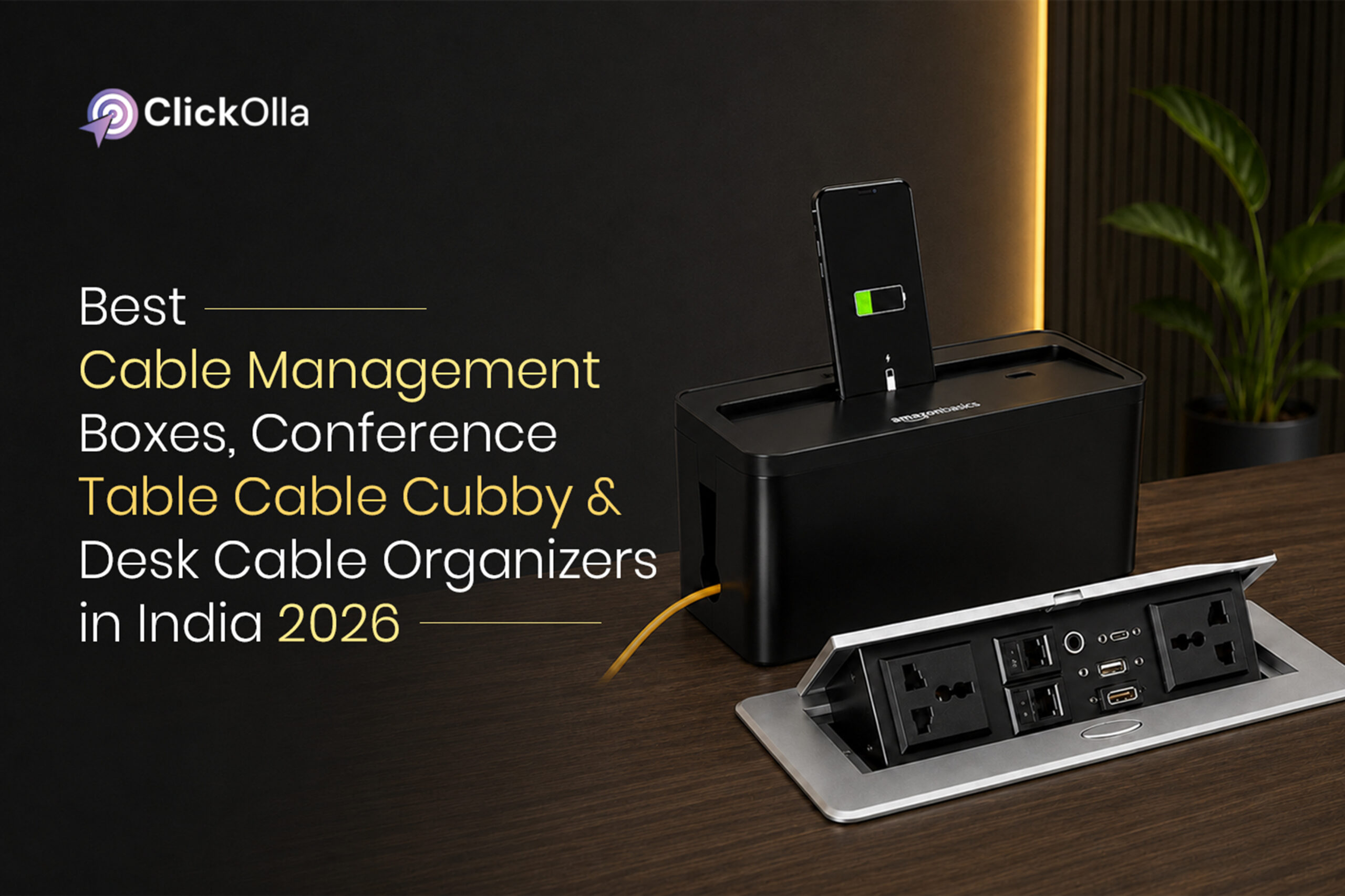 Best Cable Management Boxes, Conference Table Cable Cubby & Desk Cable Organizers in India (2026)